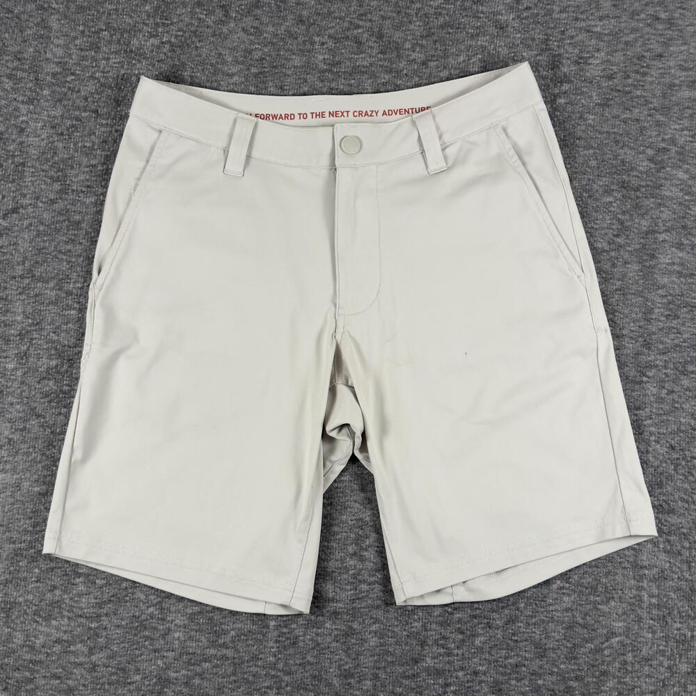 Rhone Shorts Mens 28 Beige Golf Performance 9 Inch Inseam Stretch Quick Dry